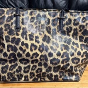 Kate Spade Leopard Print Brown and Black Tote